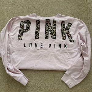 VS Pink leopard spirit Jersey top